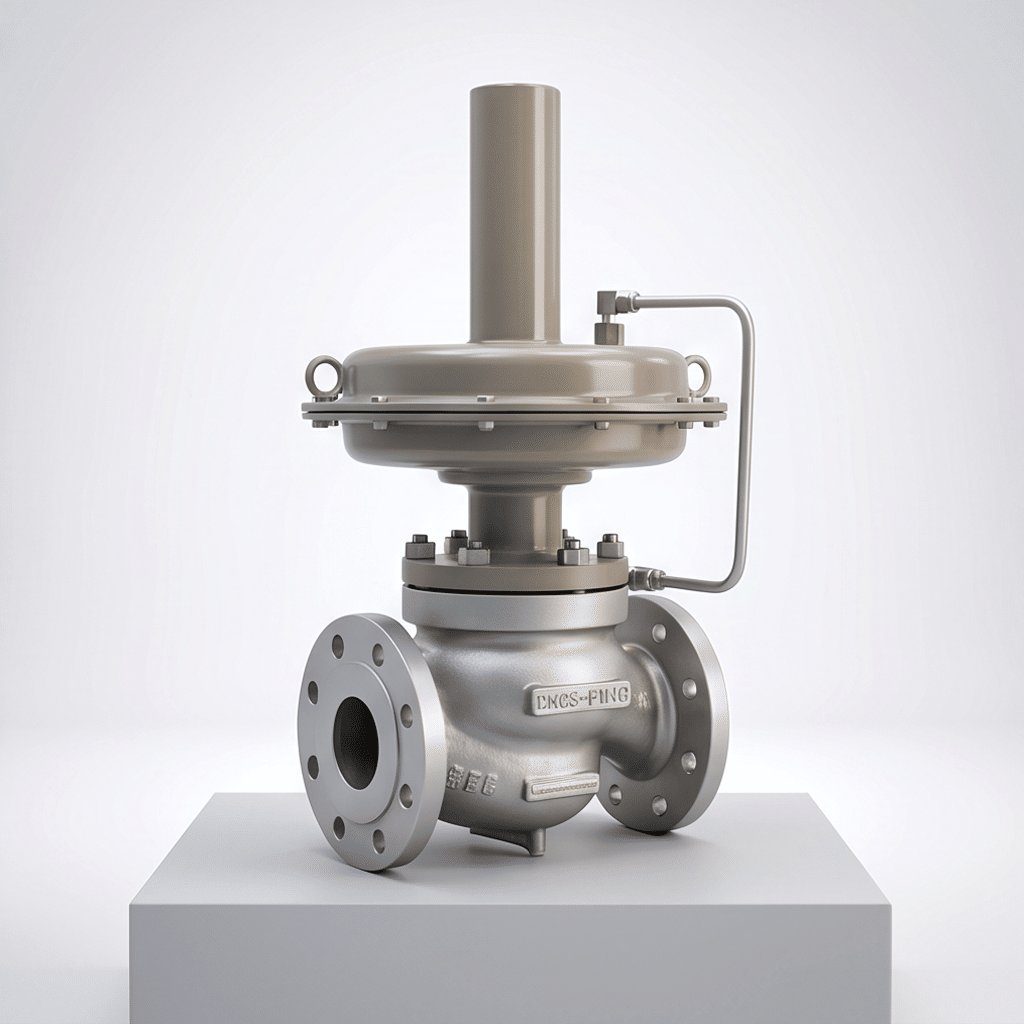 Self-operated pressure regulating valve with grey diaphragm actuator