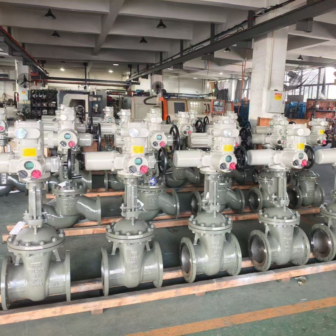 Electric actuated gate valves ready for shipment